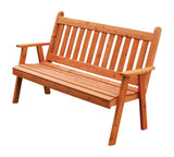 Traditional English Red Cedar Garden Bench