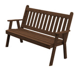 Traditional English Red Cedar Garden Bench