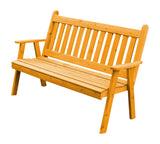 Traditional English Red Cedar Garden Bench