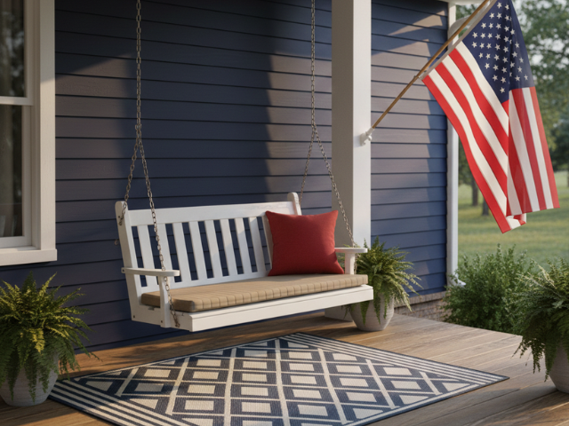 Traditional English Pine Porch Swing