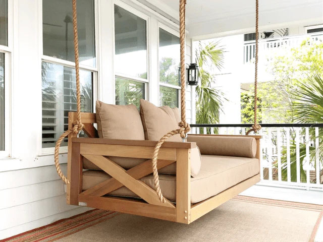 Cedar Daybed Swing + Cushions | The Coastal Dune Lifestyle Set