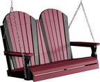 LuxCraft Adirondack Poly / Synthetic / Eco-Friendly Porch Swing - 4 Foot - Magnolia Porch Swings
 - 6