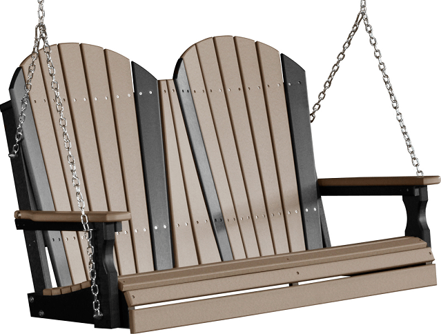 LuxCraft Adirondack Poly / Synthetic / Eco-Friendly Porch Swing - 4 Foot - Magnolia Porch Swings
 - 16
