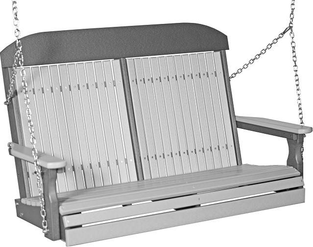 LuxCraft Classic Poly / Synthetic / Eco-Friendly Porch Swing - 4 Foot - Magnolia Porch Swings
 - 10
