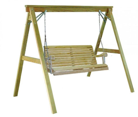 Hershyway Cypress 4 Foot Swing & Stand Set - Magnolia Porch Swings
 - 1