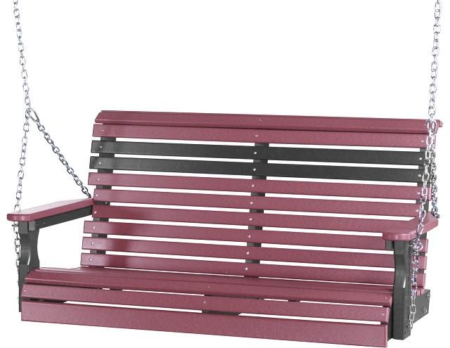 LuxCraft Plain Poly / Synthetic / Eco-Friendly Porch Swing - 4 Foot - Magnolia Porch Swings
 - 5