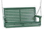 LuxCraft Plain Poly / Synthetic / Eco-Friendly Porch Swing - 4 Foot - Magnolia Porch Swings
 - 8
