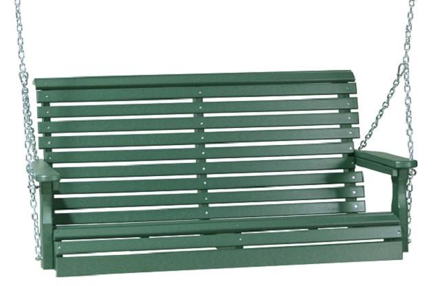 LuxCraft Plain Poly / Synthetic / Eco-Friendly Porch Swing - 4 Foot - Magnolia Porch Swings
 - 8