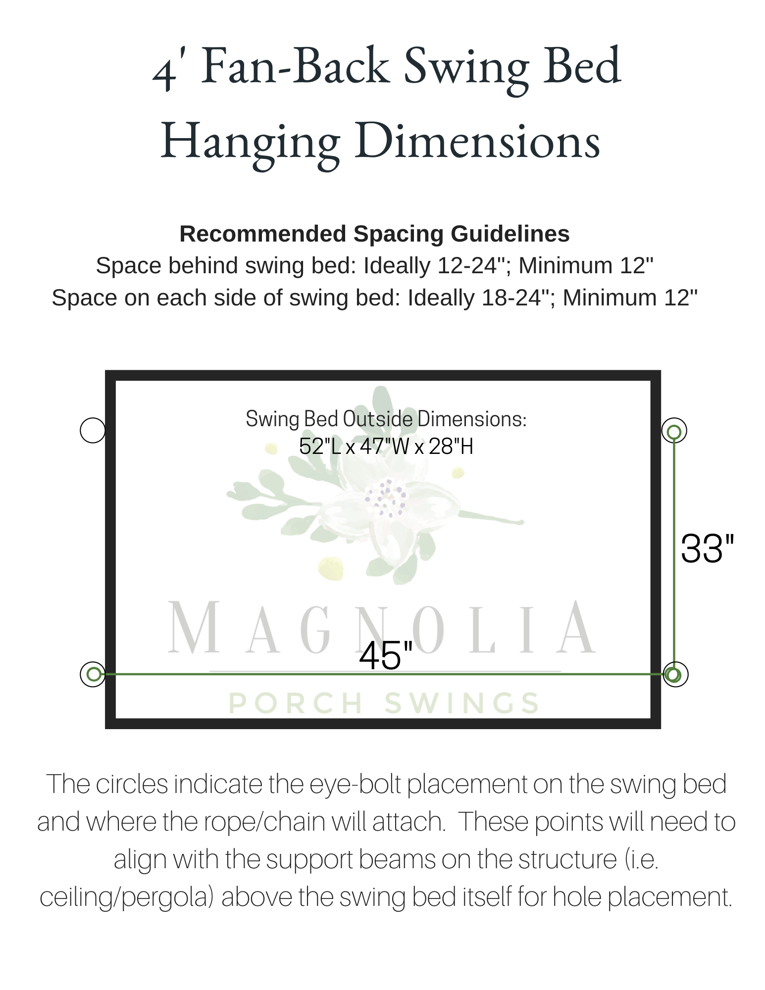 Fan-Back Pine Swing Bed