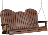 LuxCraft Adirondack Poly / Synthetic / Eco-Friendly Porch Swing - 5 Foot - Magnolia Porch Swings
 - 6