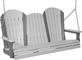 LuxCraft Adirondack Poly / Synthetic / Eco-Friendly Porch Swing - 5 Foot - Magnolia Porch Swings
 - 10