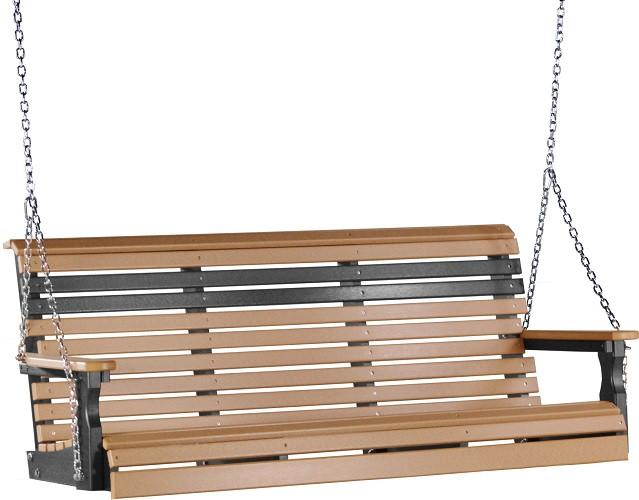 LuxCraft Plain Poly / Synthetic / Eco-Friendly Porch Swing - 5 Foot - Magnolia Porch Swings
 - 1