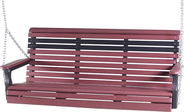 LuxCraft Plain Poly / Synthetic / Eco-Friendly Porch Swing - 5 Foot - Magnolia Porch Swings
 - 4