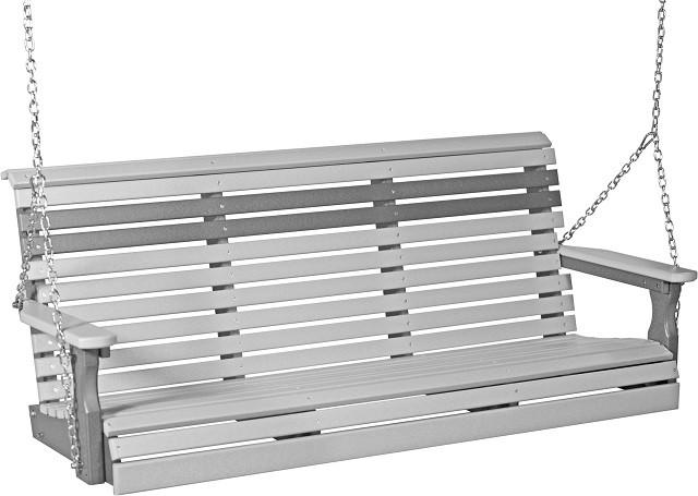 LuxCraft Plain Poly / Synthetic / Eco-Friendly Porch Swing - 5 Foot - Magnolia Porch Swings
 - 7