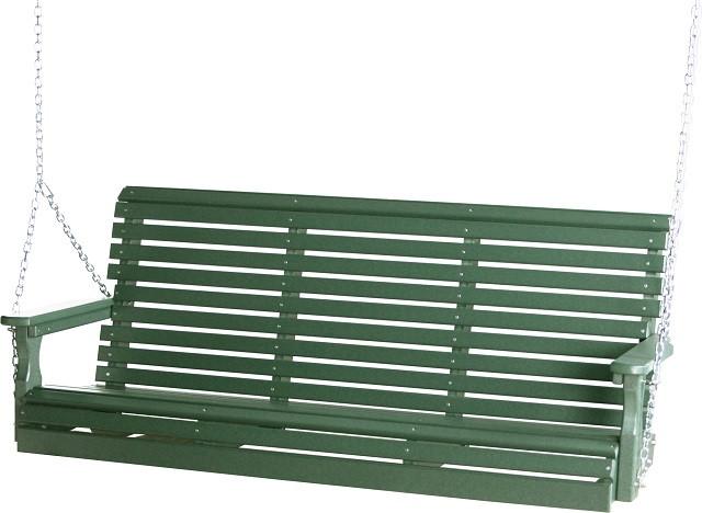 LuxCraft Plain Poly / Synthetic / Eco-Friendly Porch Swing - 5 Foot - Magnolia Porch Swings
 - 8