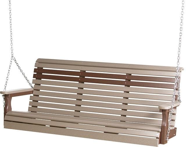 LuxCraft Plain Poly / Synthetic / Eco-Friendly Porch Swing - 5 Foot - Magnolia Porch Swings
 - 12
