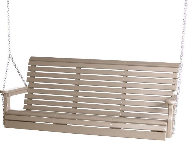 LuxCraft Plain Poly / Synthetic / Eco-Friendly Porch Swing - 5 Foot - Magnolia Porch Swings
 - 10