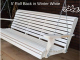 Cypress 3 foot Roll Back Porch Swing