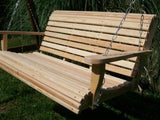 Cypress 5 foot Roll Back Porch Swing