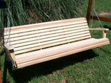 Cypress 6 foot Roll Back Porch Swing