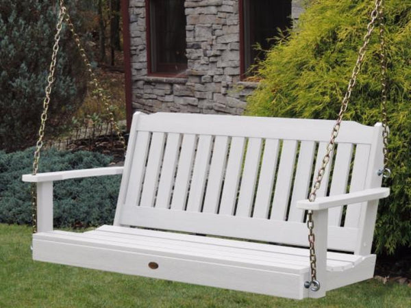 Highwood Lehigh Porch Swing in White - Magnolia Porch Swings
 - 1