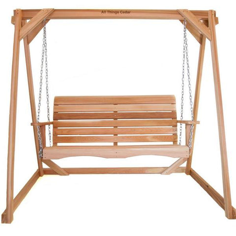 4 foot Red Cedar Swing & A-Frame Stand Set