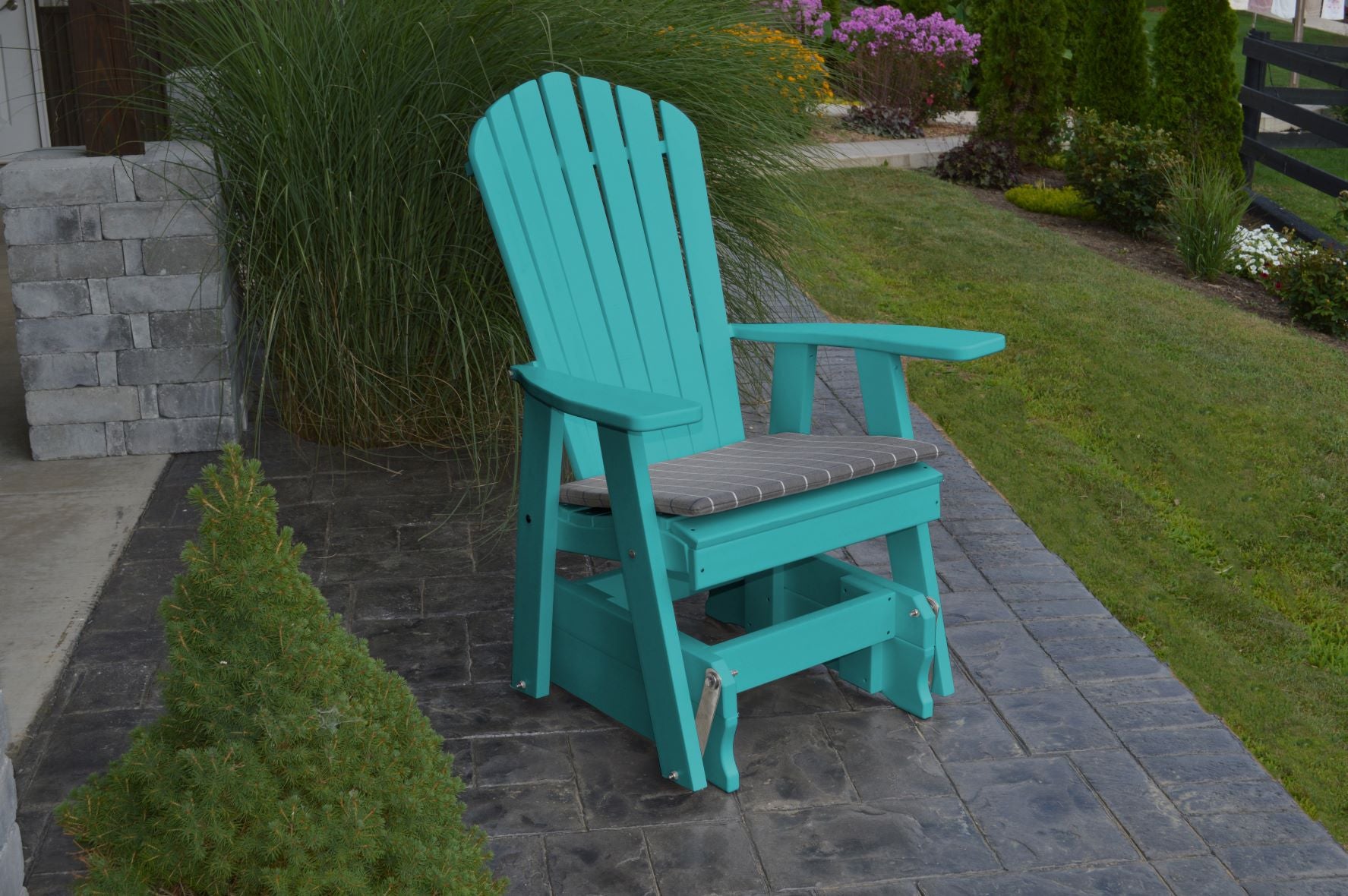 Poly Fanback Adirondack Glider