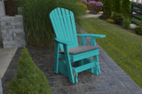 A&L Furniture Poly Fanback Adirondack Glider