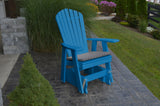 A&L Furniture Poly Fanback Adirondack Glider