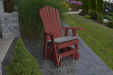 A&L Furniture Poly Fanback Adirondack Glider