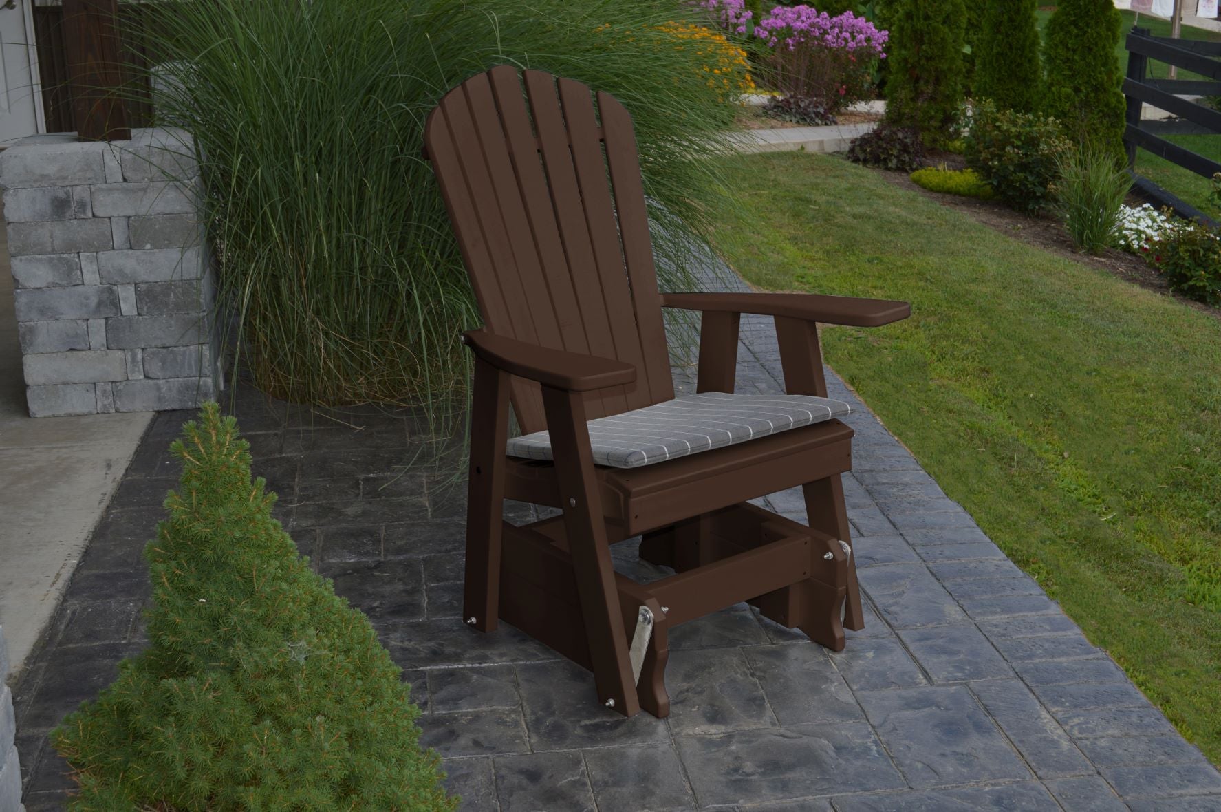 Poly Fanback Adirondack Glider