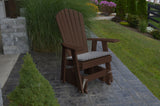 A&L Furniture Poly Fanback Adirondack Glider