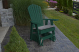 A&L Furniture Poly Fanback Adirondack Glider