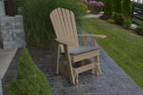 A&L Furniture Poly Fanback Adirondack Glider