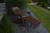 Reclining Folding Adirondack Chair with Pullout Ottoman - Poly