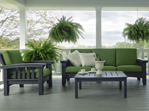 Cypress Wood Conversation Set - 4 Piece Outdoor Furniture Set