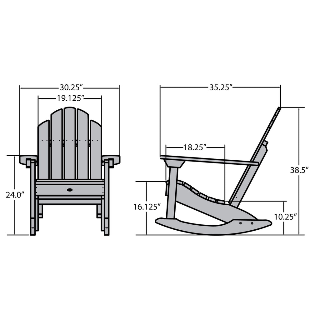 Classic Westport Adirondack Poly Rocking Chair