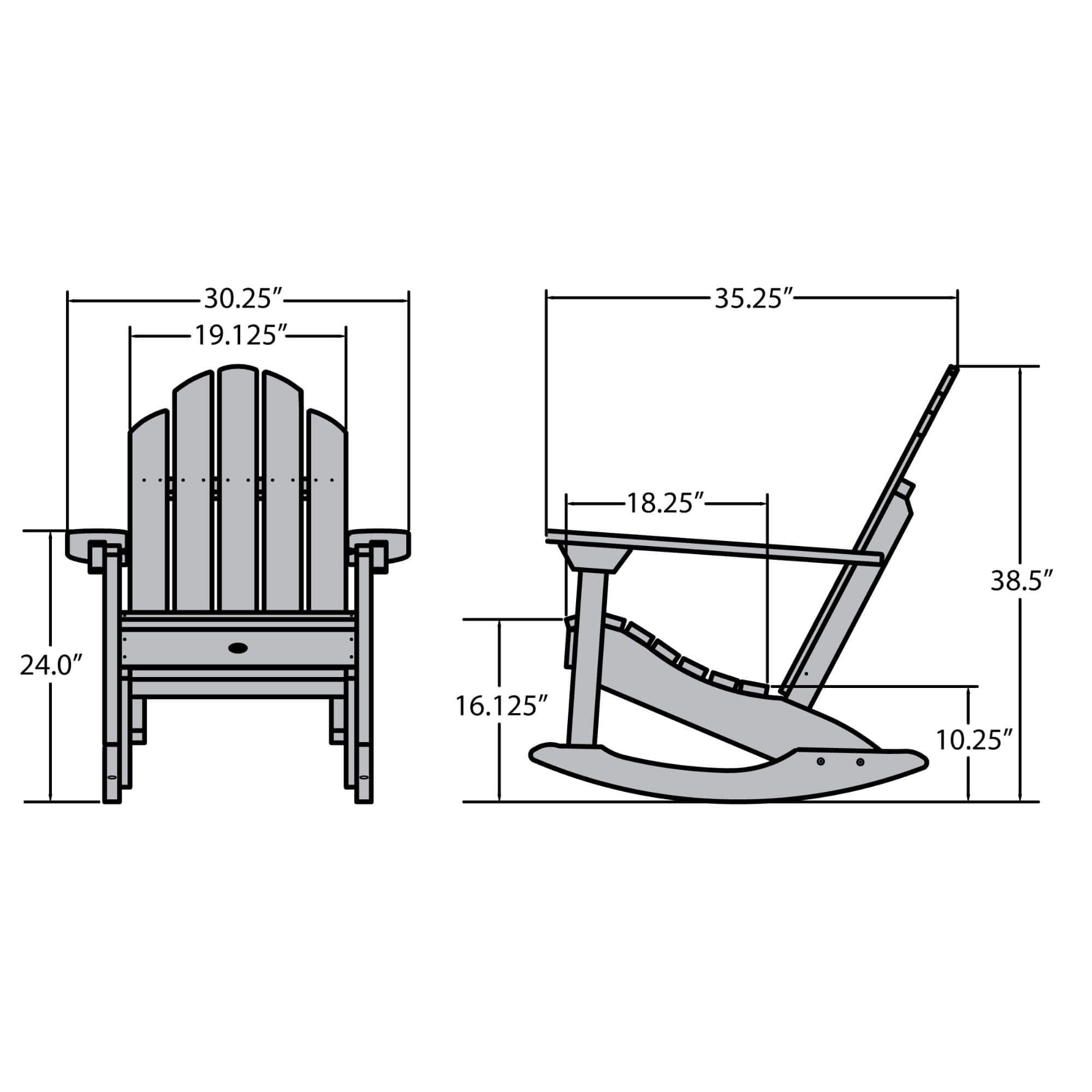 Classic Westport Adirondack Poly Rocking Chair