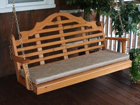 A&L Furniture Marlboro Red Cedar Porch Swing 371C 372C 373C - Magnolia Porch Swings
 - 1