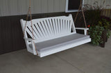 A&L Furniture Fan-Back Pine Swing - Magnolia Porch Swings
 - 4