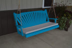 A&L Furniture Fan-Back Pine Swing - Magnolia Porch Swings
 - 1