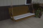 A&L Furniture Fan-Back Pine Swing - Magnolia Porch Swings
 - 8