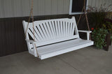 A&L Furniture Fan-Back Pine Swing - Magnolia Porch Swings
 - 5