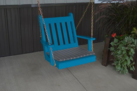 A&L Furniture Traditional English Pine Chair Swing 401 - Magnolia Porch Swings
