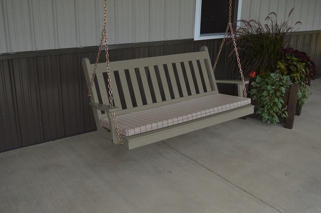 Traditional English Pine Porch Swing by A&L Furniture