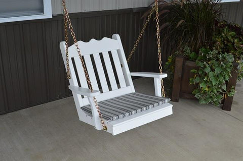 A&L Furniture Royal English Garden Pine 2 Foot Chair Swing 411 - Magnolia Porch Swings
