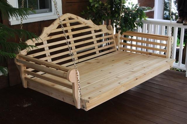 A&L Furniture Marlboro Red Cedar Swing Bed 421C 422C 423C - Magnolia Porch Swings
 - 2