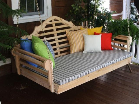 A&L Furniture Marlboro Red Cedar Swing Bed 421C 422C 423C - Magnolia Porch Swings
 - 1