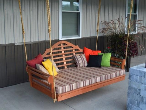 A&L Furniture Marlboro Red Cedar Swing Bed 75" Twin 426C - Magnolia Porch Swings
 - 3