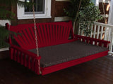 A&L Furniture Fan-Back Pine Swing Bed - Magnolia Porch Swings
 - 5